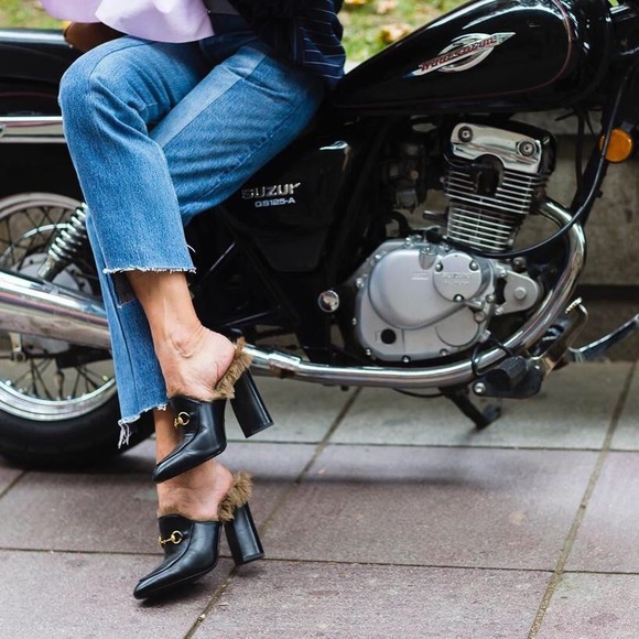 GUCCI Princetown Leather Horsebit 75mm Mules - Picture 5 of 10